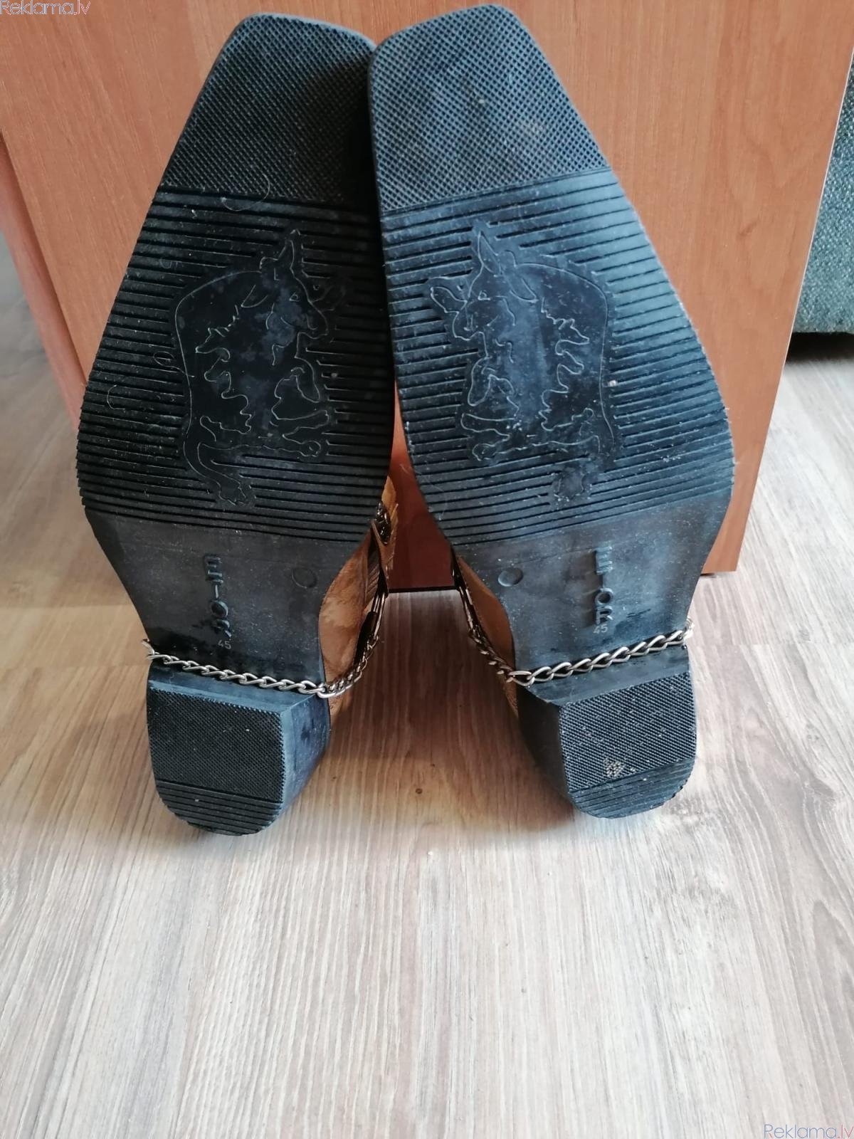 Sludinājumi. Kovboju stila puszābaki, vīriešiem, Īsie kovboju stila zābaki no dabīgās ādas (čūskādas imitācija). Cena: 55 EUR Foto #4